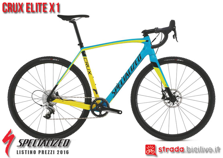 La foto della bici da strada CruX Elite X1 Specialized sul catalogo e listino prezzi 2016