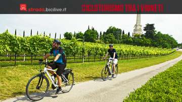 foto di due ciclisti nelle terre del custoza