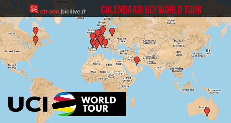 Il calendario UCI World Tour 2016