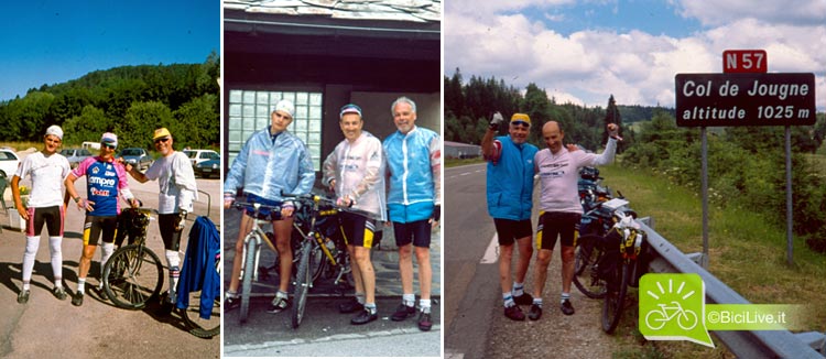 I compagni di viaggio durante l'avventura in bicicletta tra l'Italia e la Francia