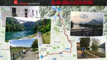 itinerario in bici da Milano a Lecco lungo la ciclabile della Martesana e il fiume Adda