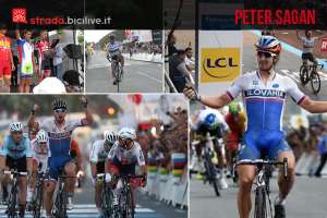 collage di foto delle vittorie di Peter Sagan