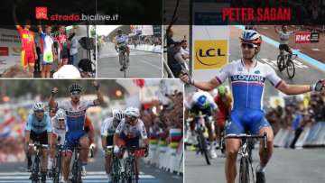 collage di foto delle vittorie di Peter Sagan