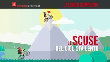 ciclista veloce e lento a confronto