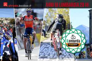 collage di foto con Nibali del Giro di Lombardia