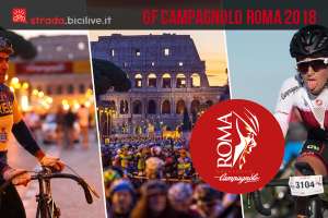 collage di foto della Granfondo Campagnolo Roma