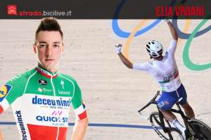 Elia Viviani con la maglia di campione italiano e alle olimpiadi