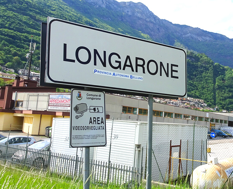 arrivo a Longarone in bici