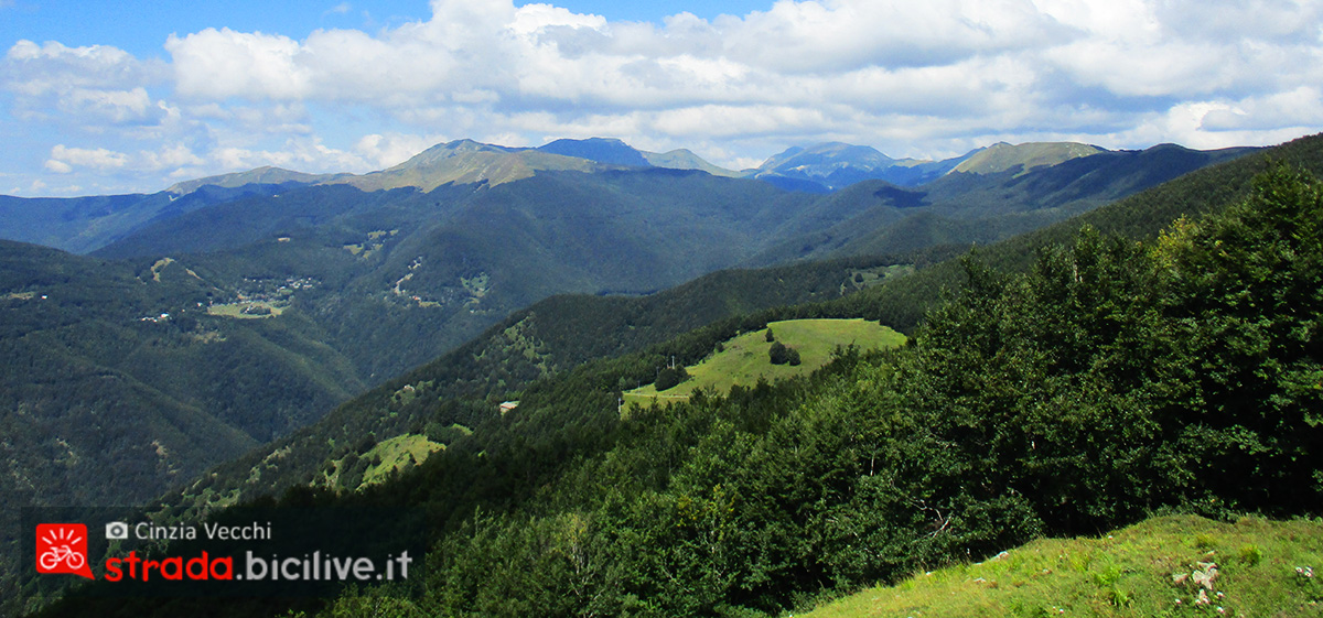 Panorama da San Pellegrino in Alpe vista sulle Alpi Apuane e dell’appennino