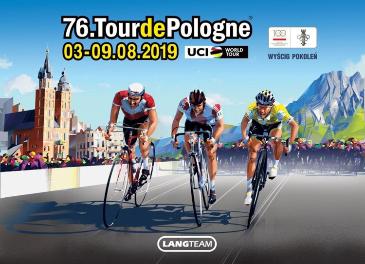 La locandina ufficiale dell'edizione 76 del Giro di Polonia