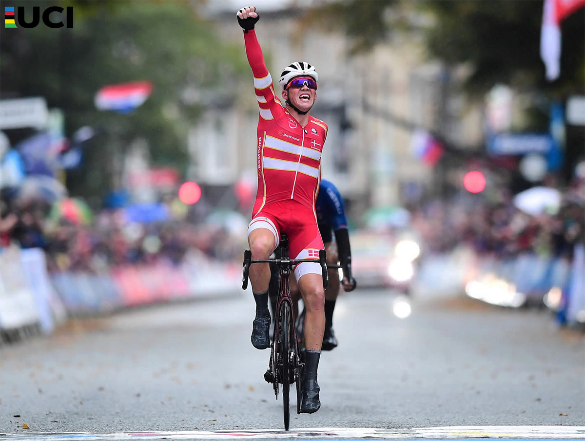 Il ciclista danese Mads Pedersen ai Mondiali 2019