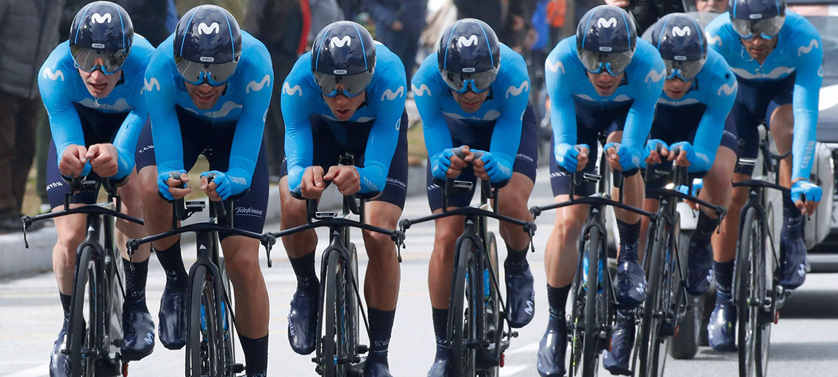 La squadra Movistar Team all'UCI World Tour 2020