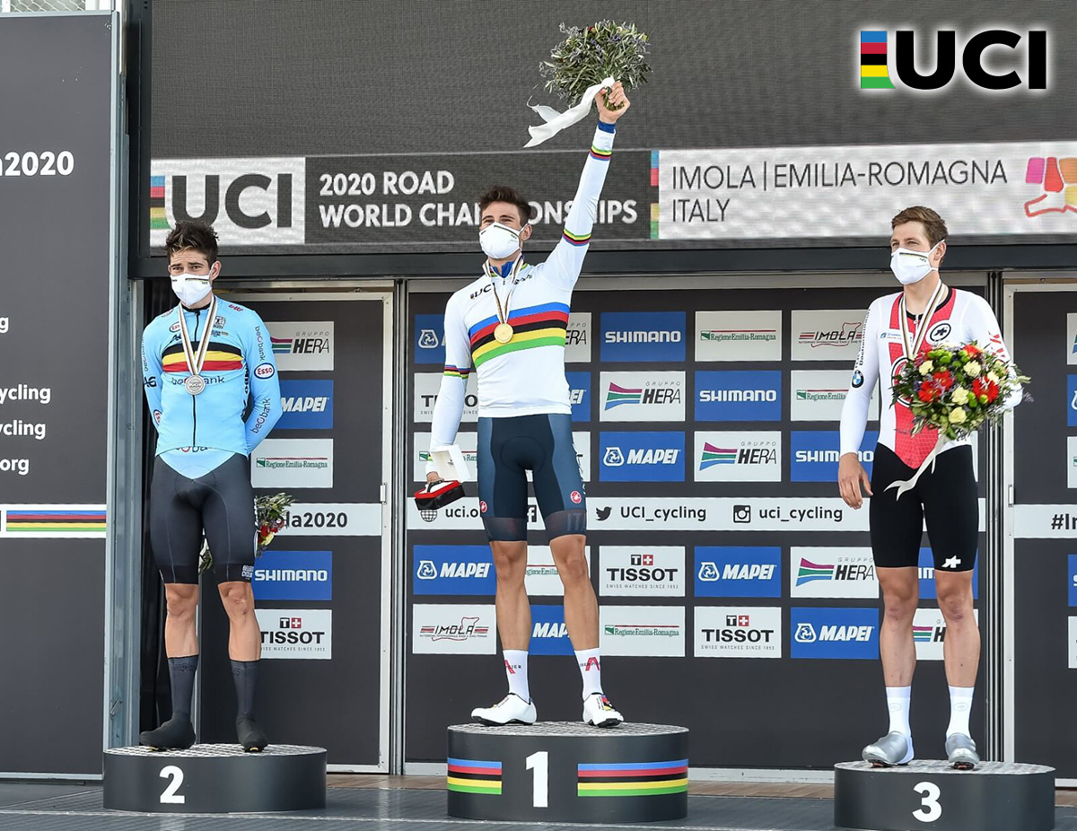 L'italiano Ganna ha conquistato un oro al campionato del mondo di ciclismo 2020 ad Imola