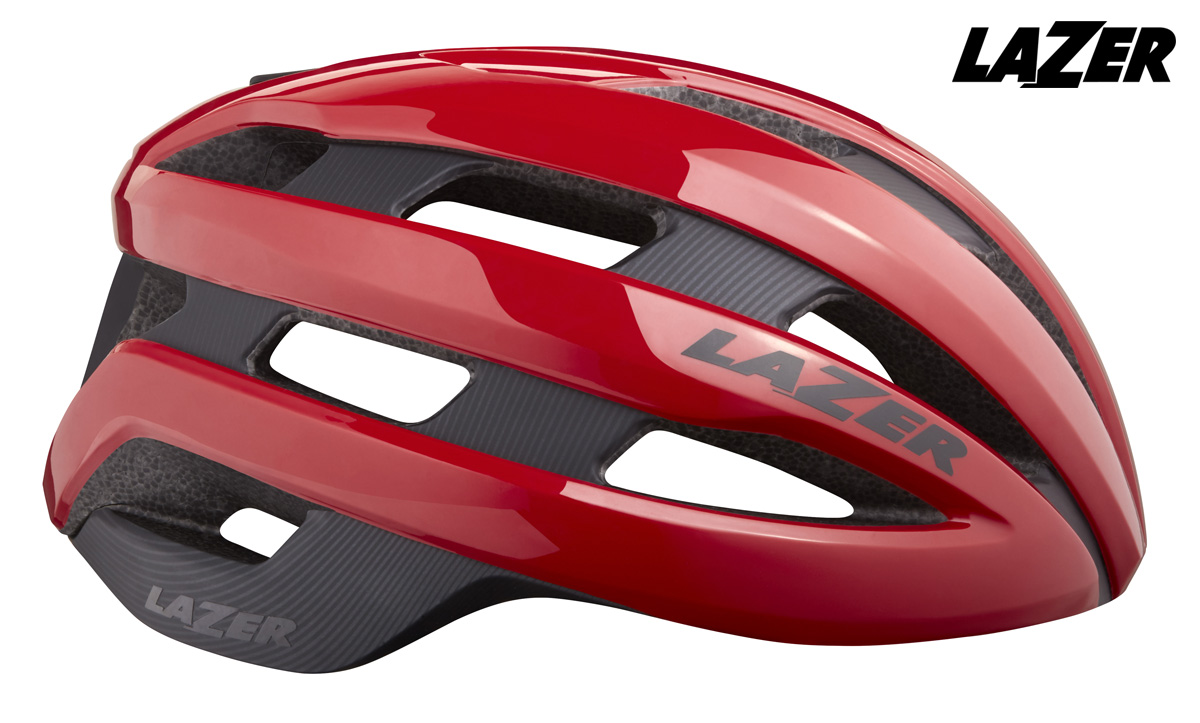 Un casco per ciclismo su strada Lazer Sphere 2021 di colore rosso