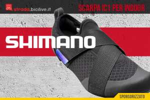 Le nuove scarpe per l'allenamento ciclistico indoor Shimano IC1 2021
