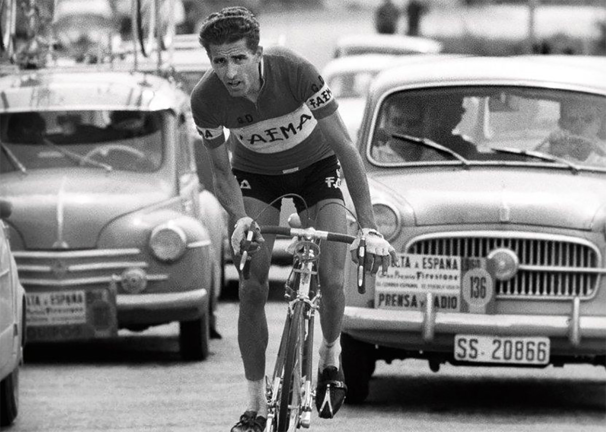 Frans De Mulder durante la Vuelta de Espana del 1960