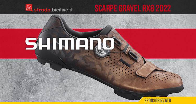 La nuova scarpa per ciclismo gravel Shimano RX8 2022
