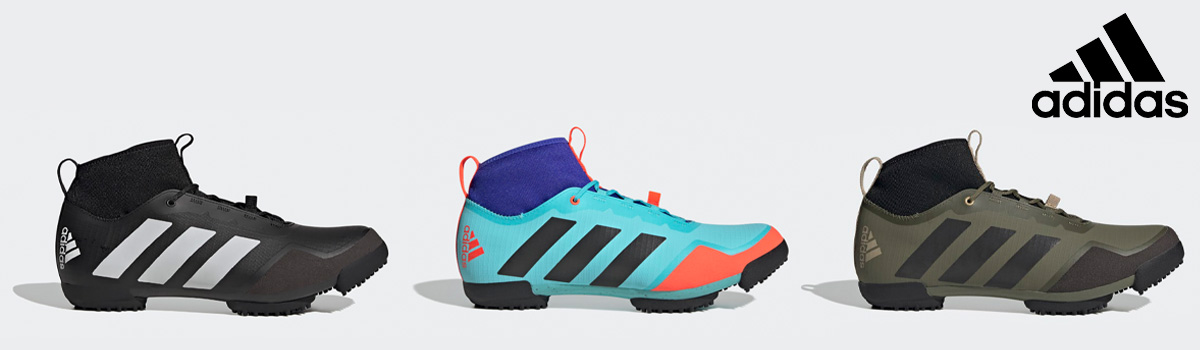 Le tre colorazioni disponibili per le nuove scarpe per bici gravel Adidas 2022