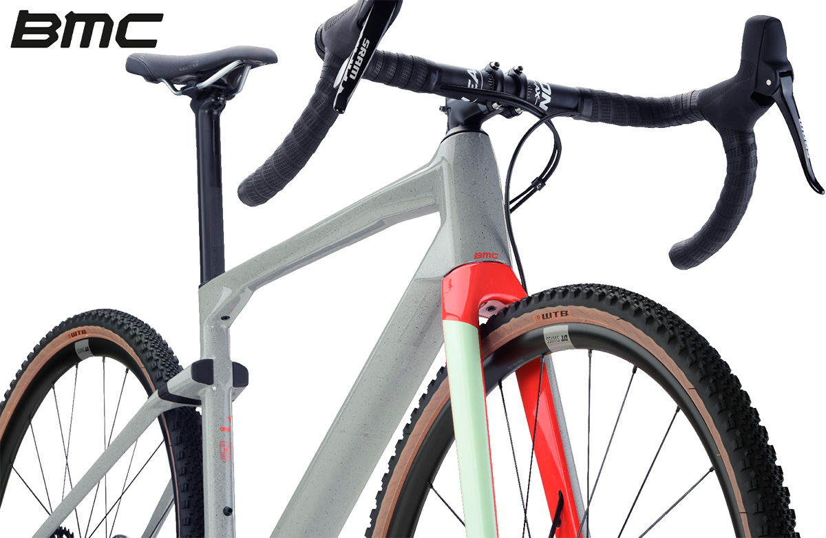 Dettaglio del telaio di una nuova bici da gravel BMC Urs One 2022
