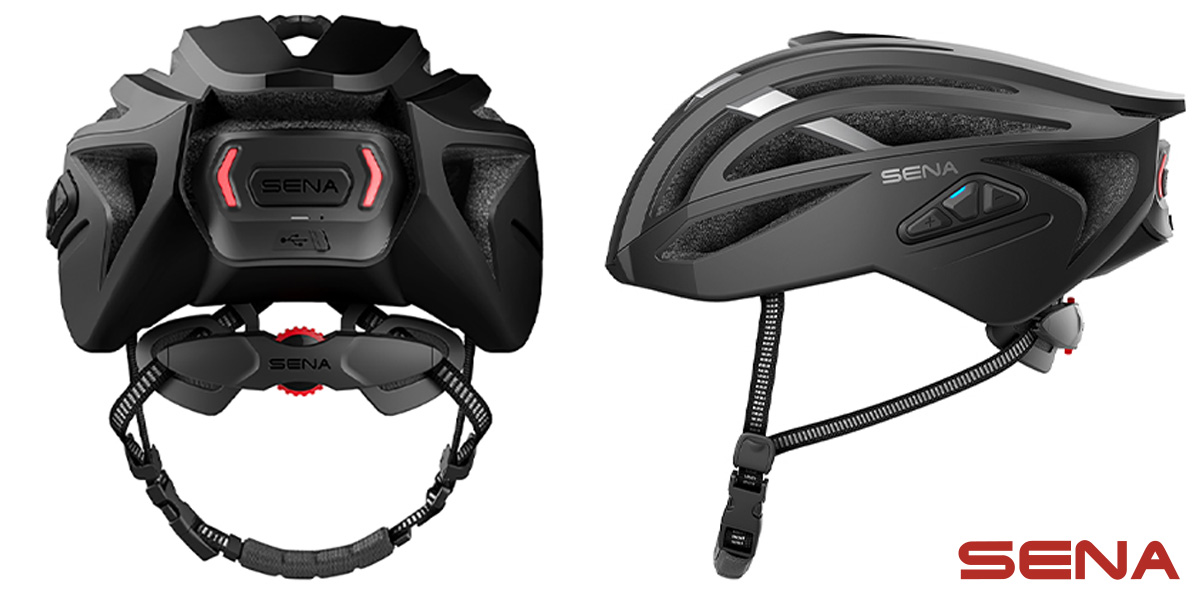 Il nuovo casco per bici da corsa Sena R2 2022 visto dietro e di lato