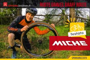 Foto di Claudio Riotti nel test delle ruote Graff Route di Miche