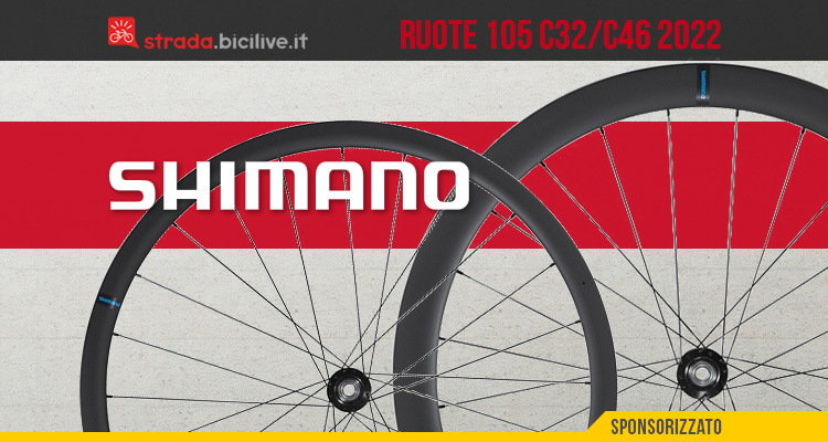Le nuove ruote per bici da corsa Shimano 105 C32 e C46 2022