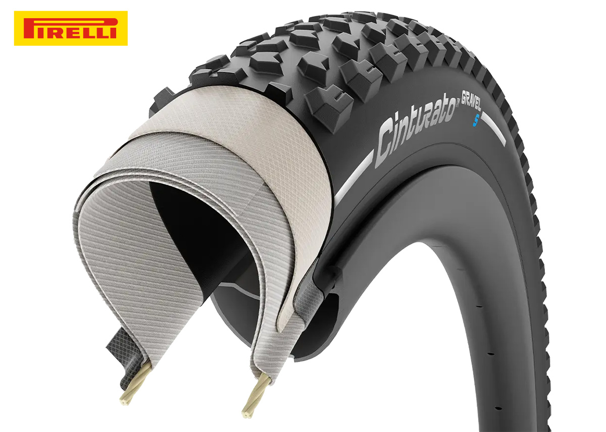 La sezione del nuovo pneumatico per biciclette gravel Pirelli Cinturato Gravel S 2022