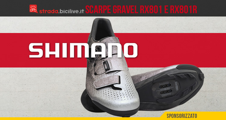 La nuova scarpa per biciclette gravel Shimano RX801 2023